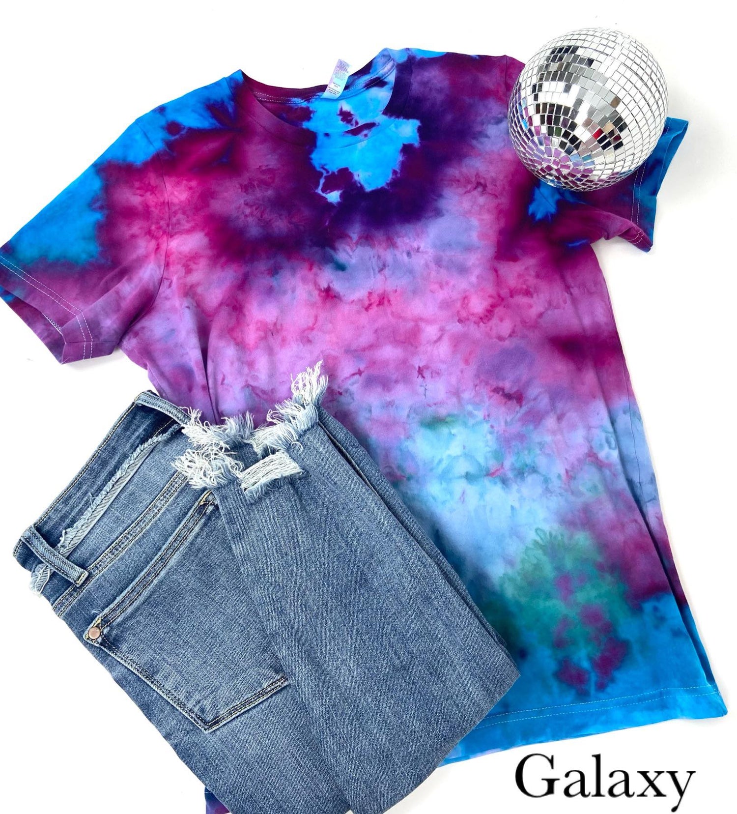 One of a Kind! Custom Ice Dyed Tee (Multiple Colors!)
