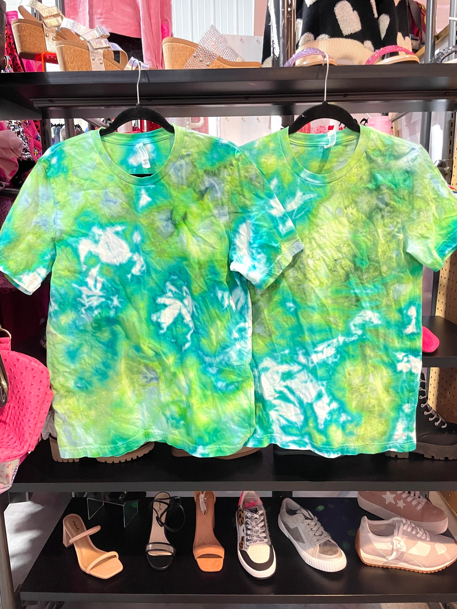 PREORDER! One of a Kind! Custom Ice Dyed Tee - Green Ivy