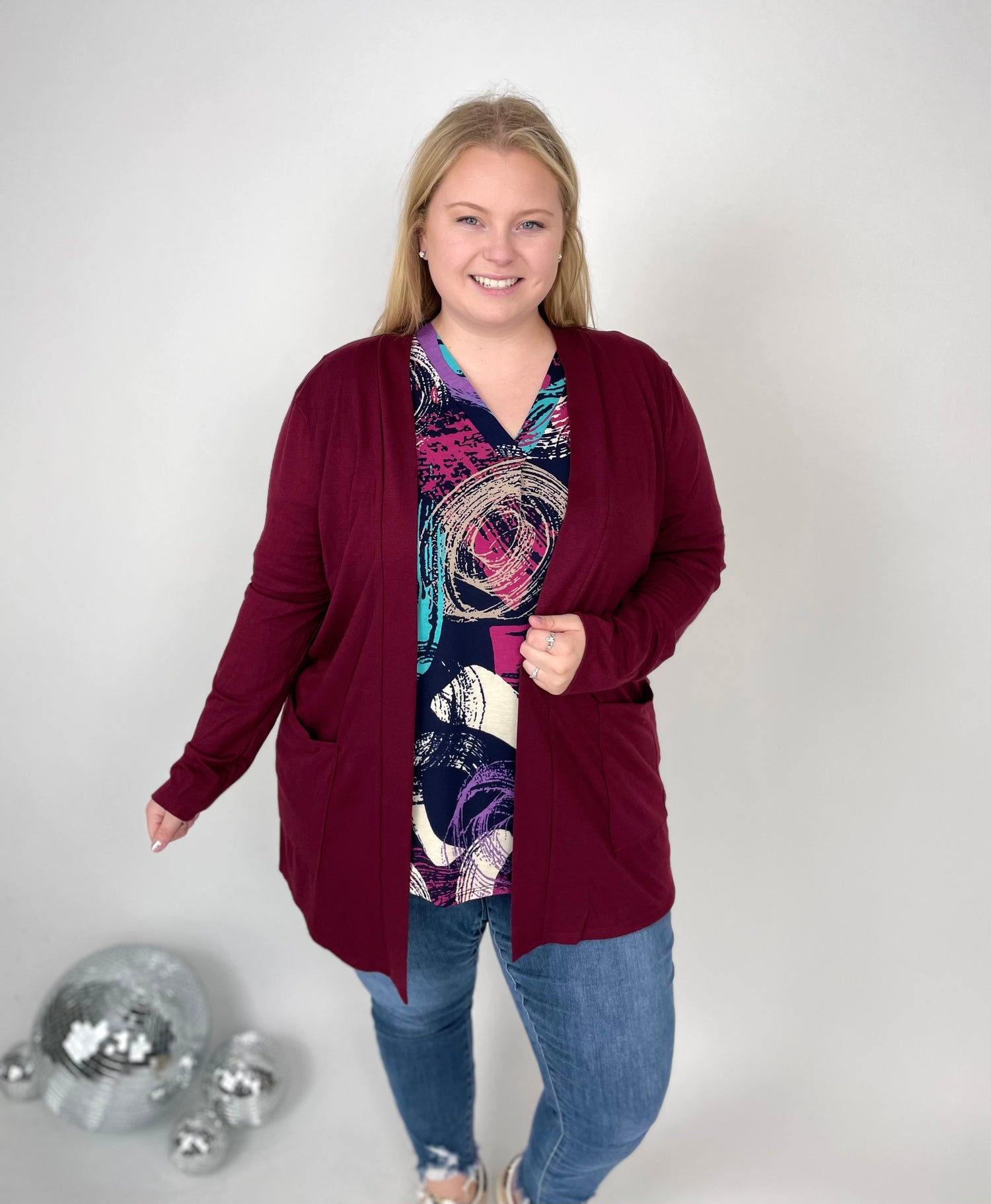 Love That Slouch Cardigan in Burgundy