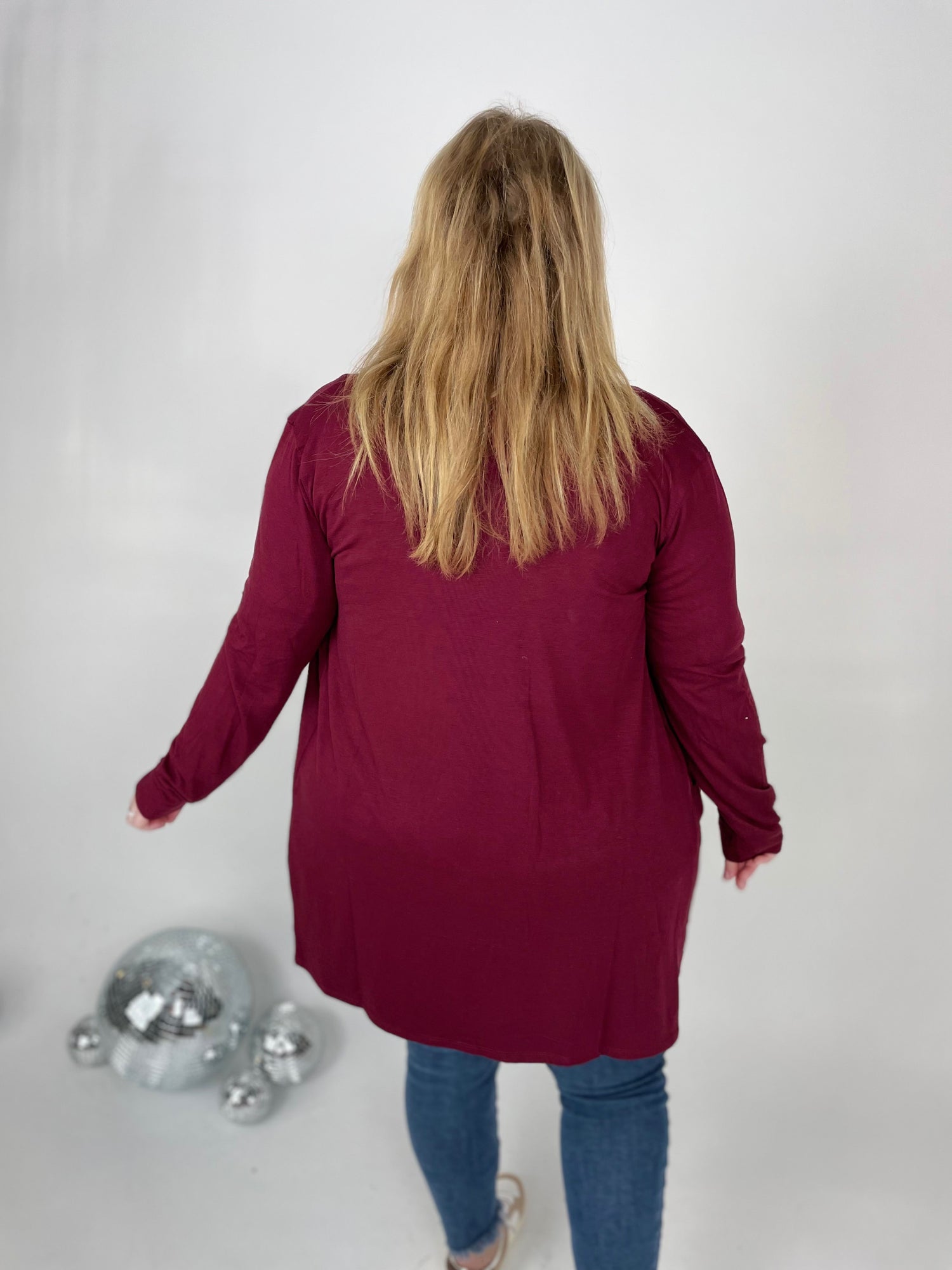 Love That Slouch Cardigan in Burgundy