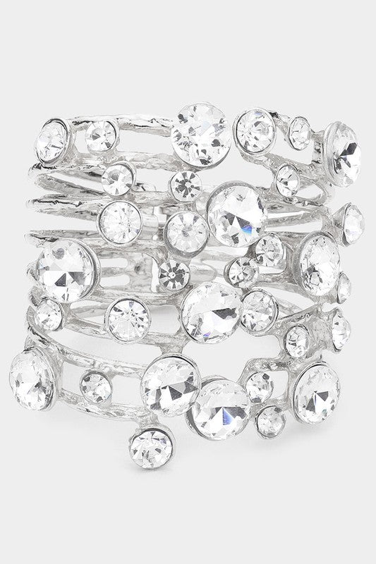 Bright Future Hinged Bracelet In Clear
