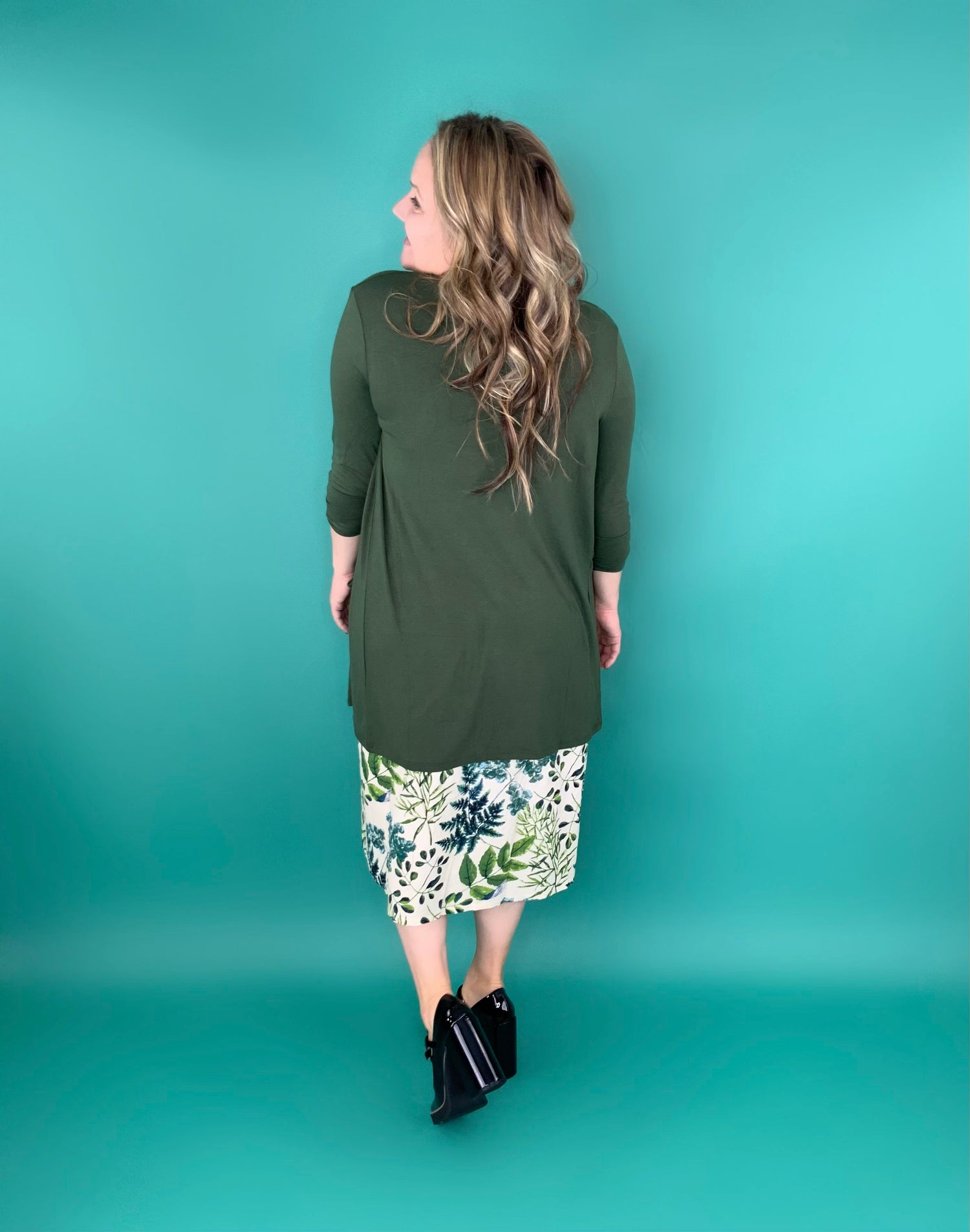 Love That Slouch Cardigan in Army Green