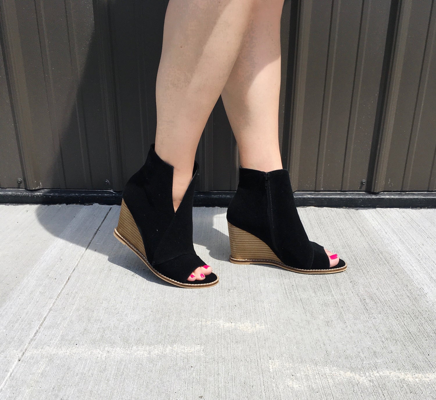 Own The Day Wedge Booties in Black