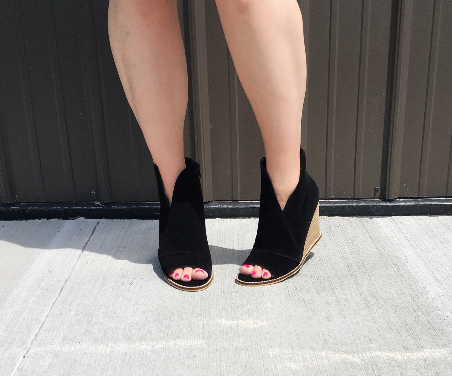 Own The Day Wedge Booties in Black