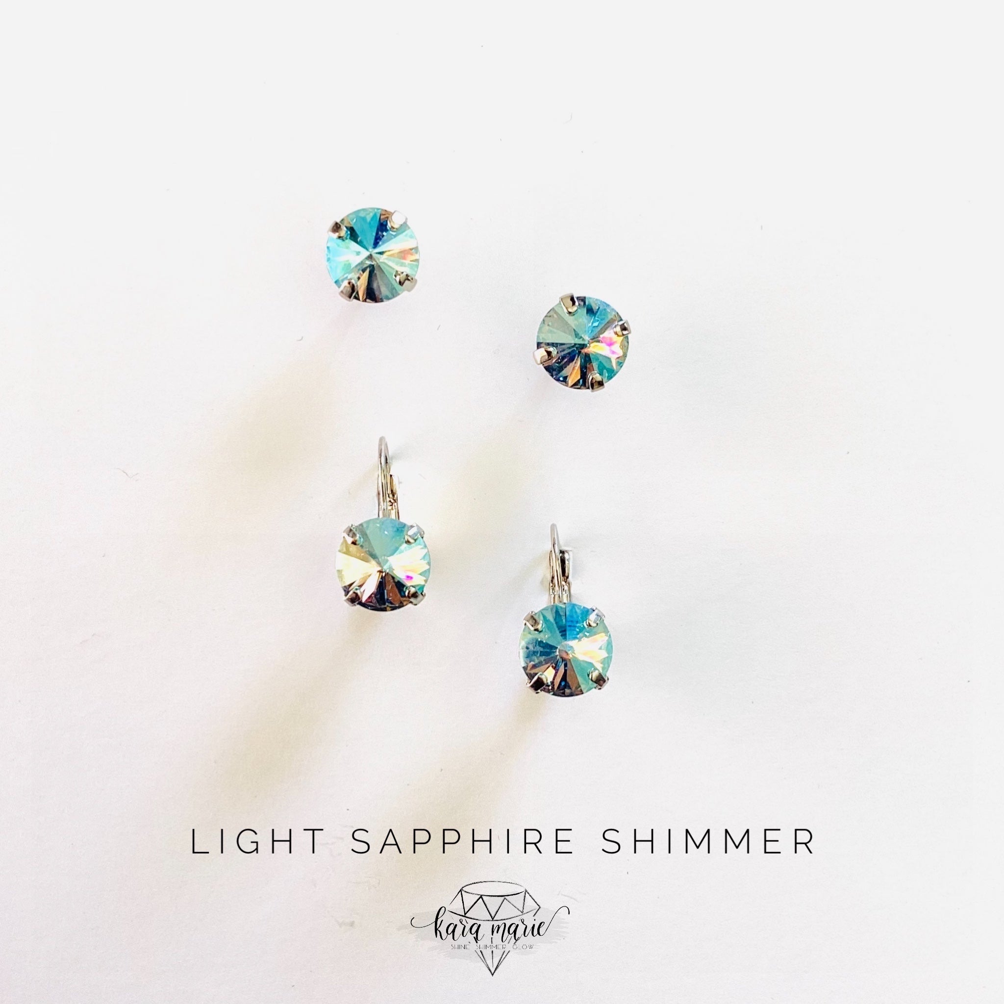 10mm Drop OR Post in Light Sapphire Shimmer