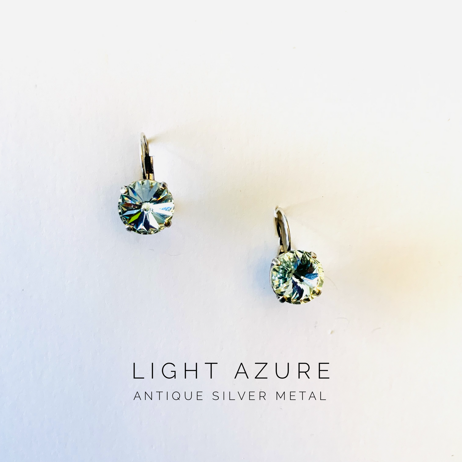 12mm Drop or Post Earrings in Light Azure